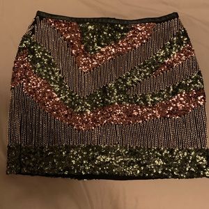 H&M Sequined Mini Skirt